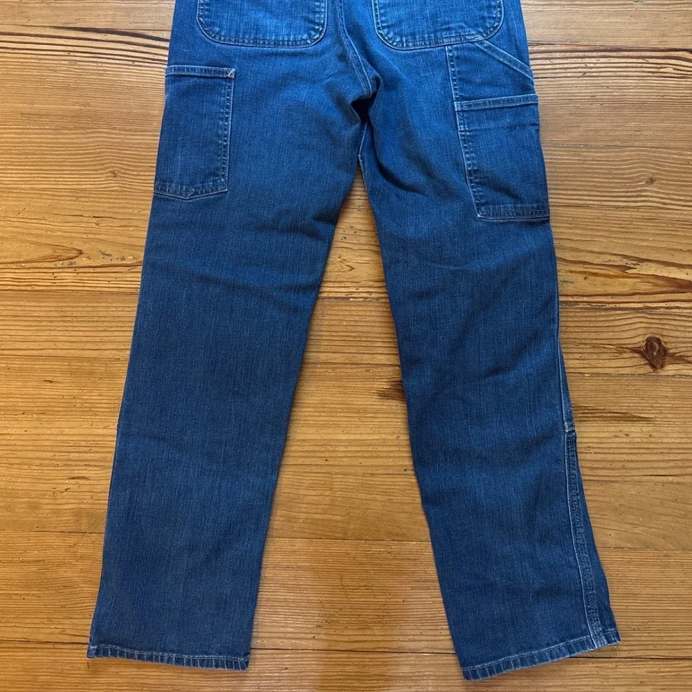 Carhartt Double Front Work Jeans Mens Blue Relaxed Fit Dungaree SIZE 30x30